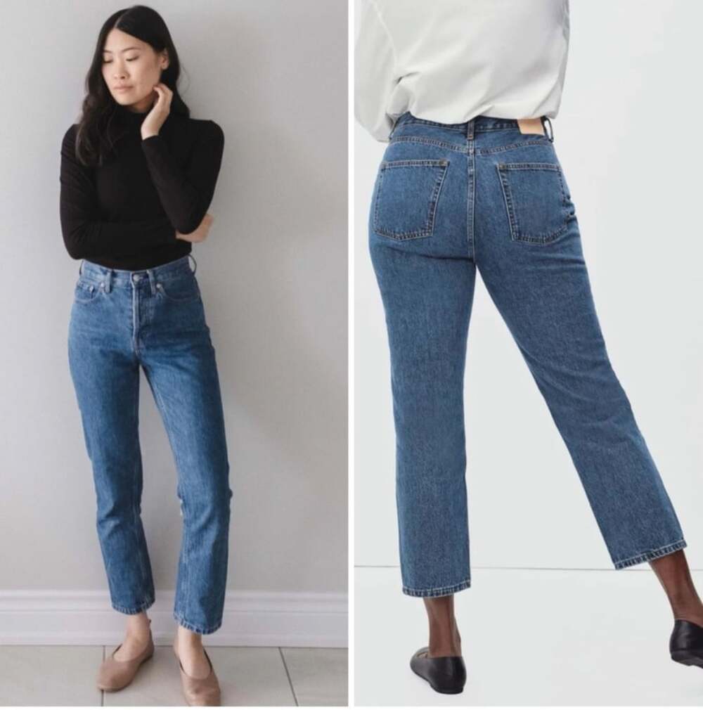 NWT Everlane The Curvy '90s Cheeky Straight Jean Organic Cotton 33